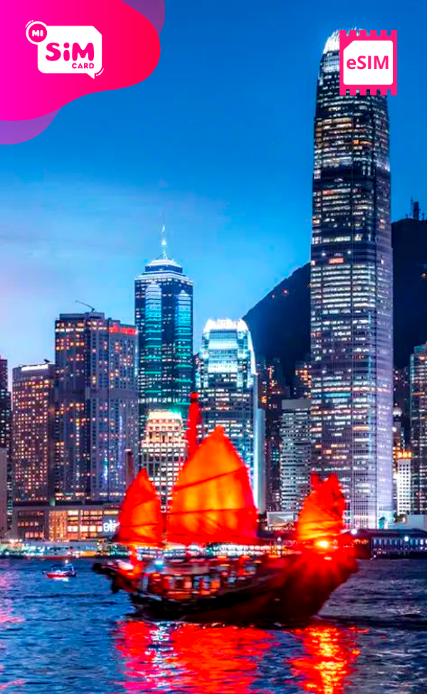 eSIM con datos ilimitados para Hong Kong