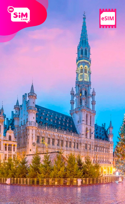 eSIM con datos ilimitados para Bélgica