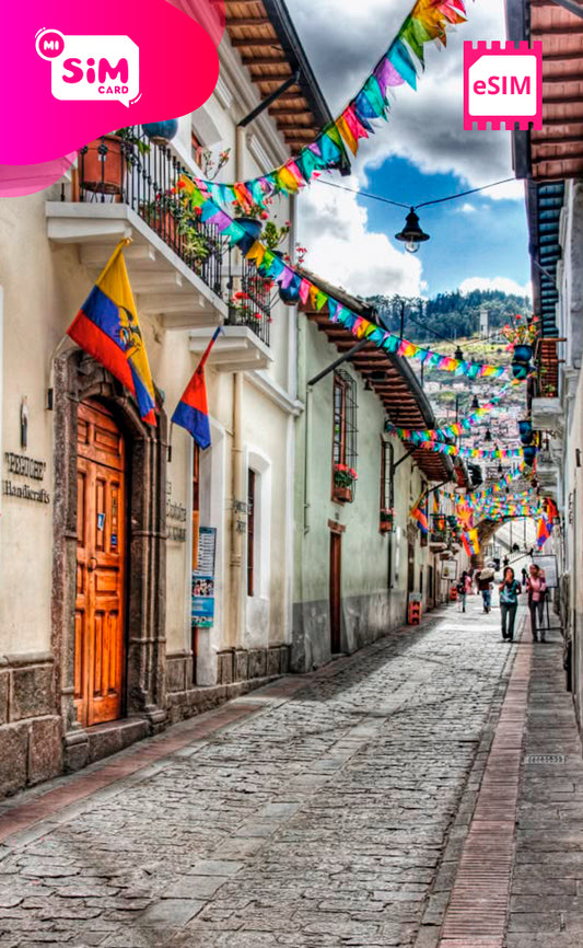 eSIM con datos ilimitados para Ecuador