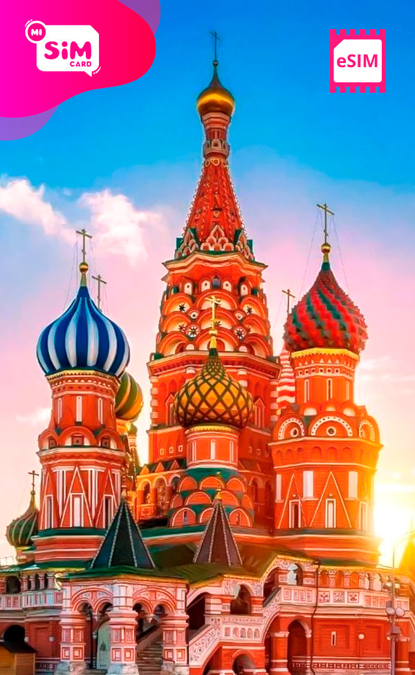 eSIM con datos ilimitados para Rusia