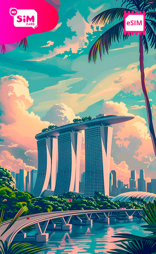eSIM con datos ilimitados para Singapur