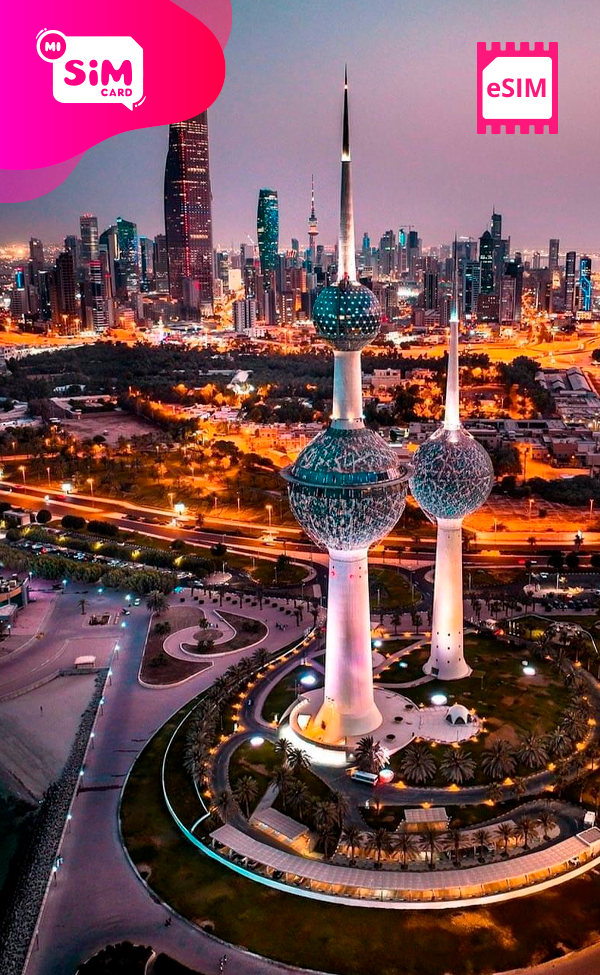 eSIM con datos ilimitados para Kuwait